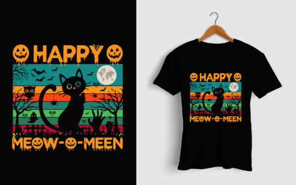 Happy Halloween Cat T Shirt Design Review